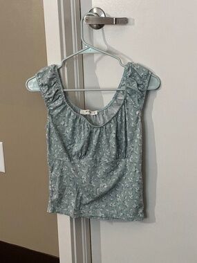 Women’s floral light blue top- Wild Love size L